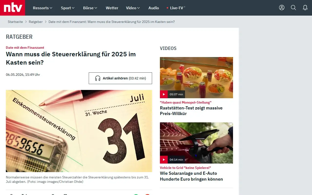 Landing page screenshot