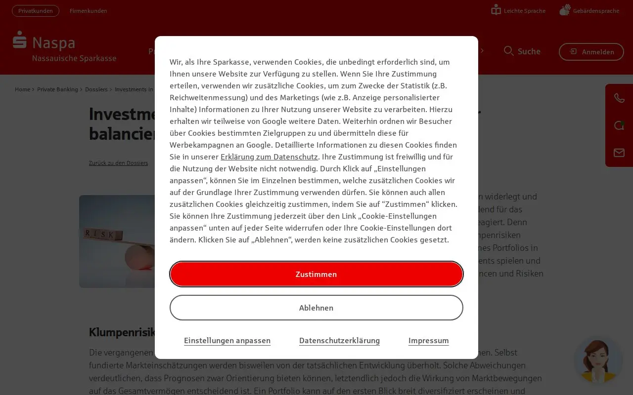 Landing page screenshot
