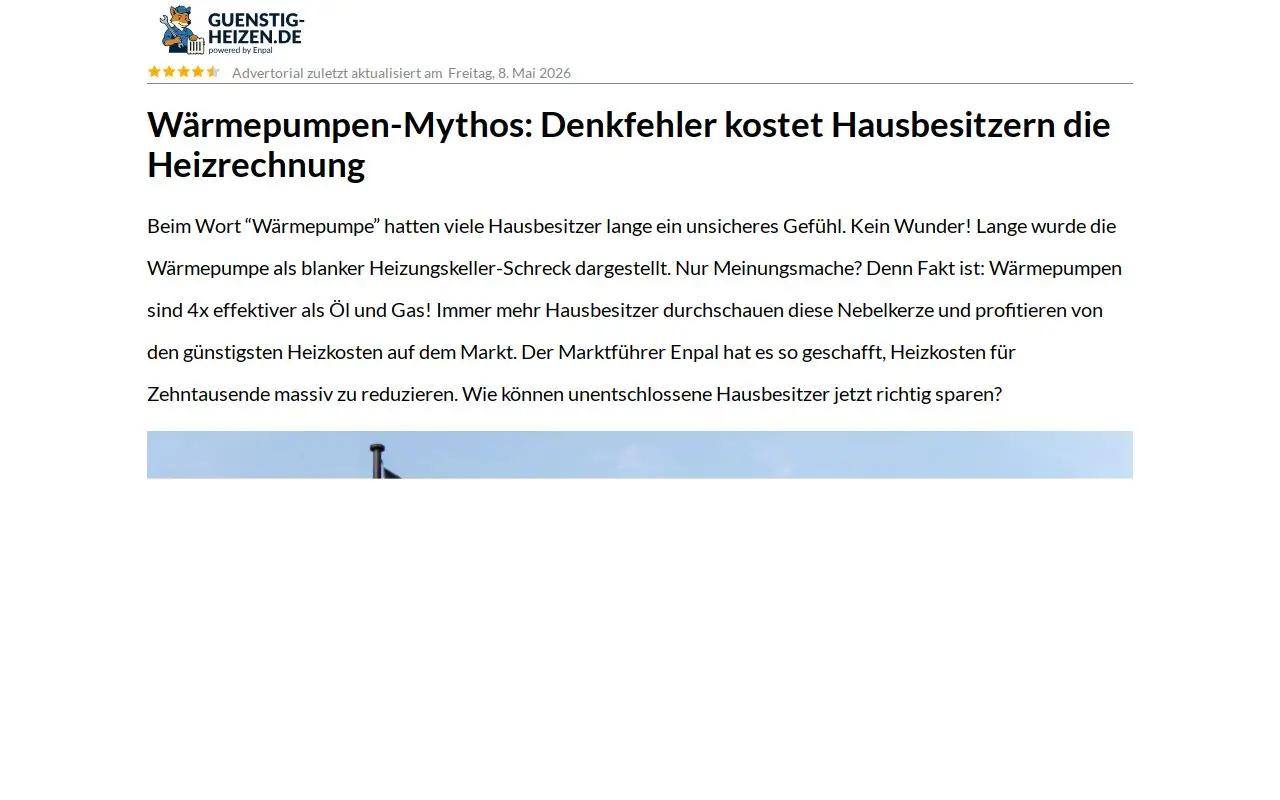 Landing page screenshot