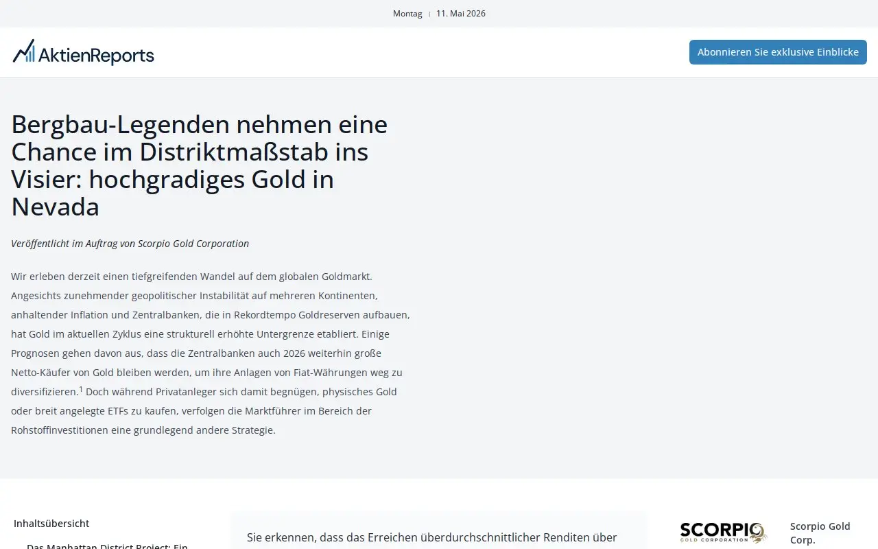 Landing page screenshot