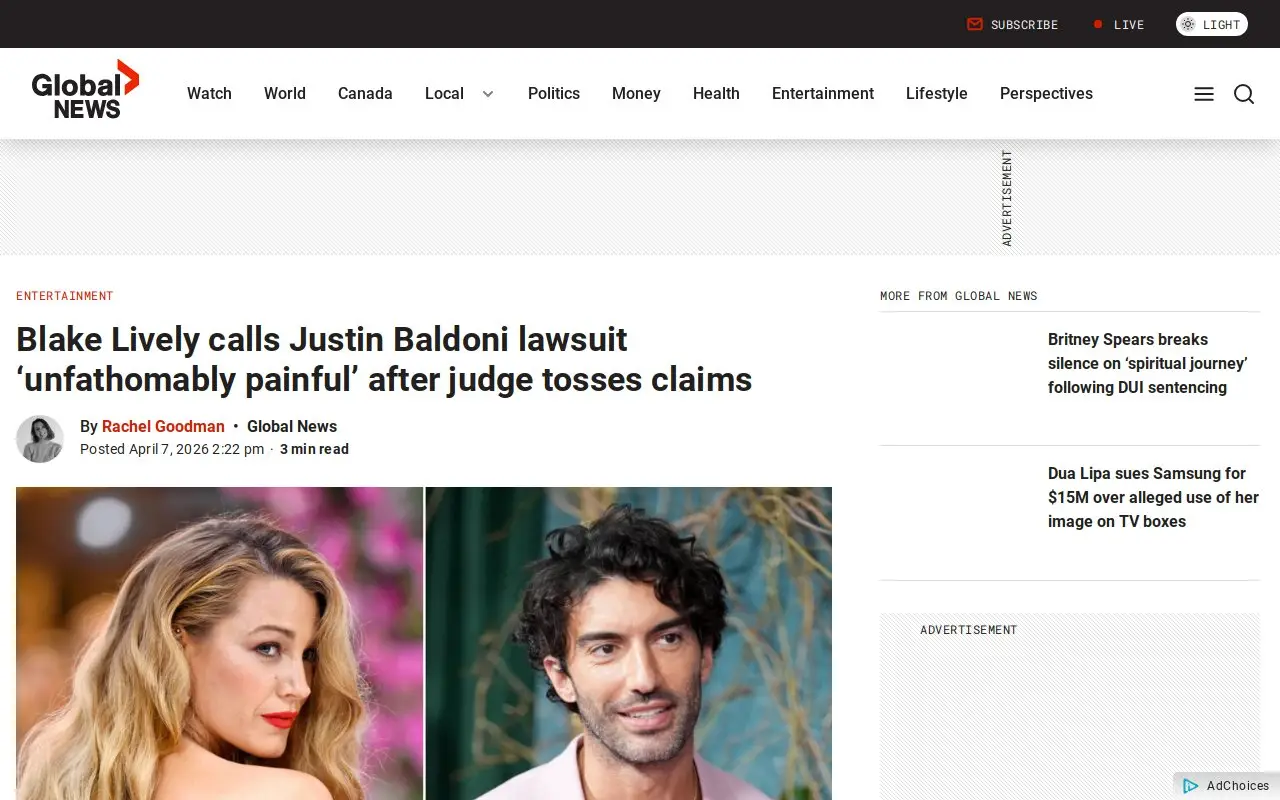 Landing page screenshot