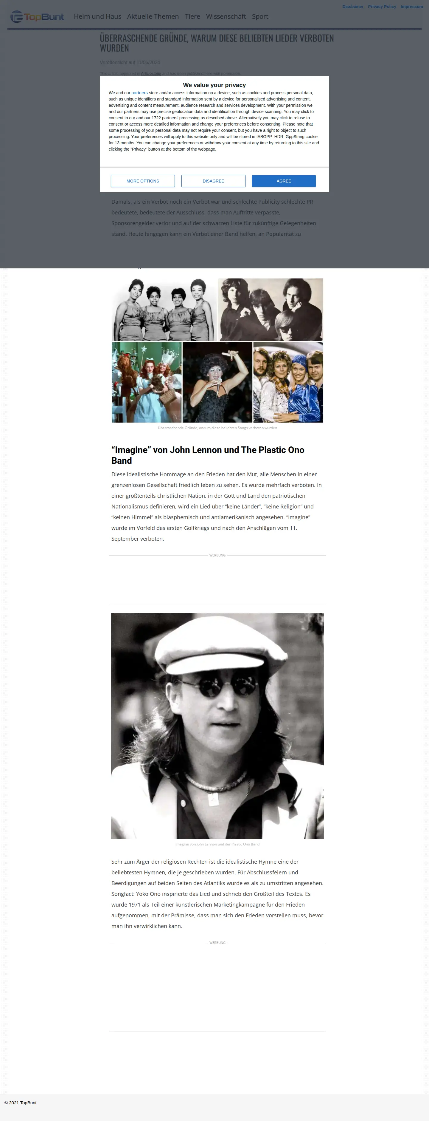 Landing page screenshot