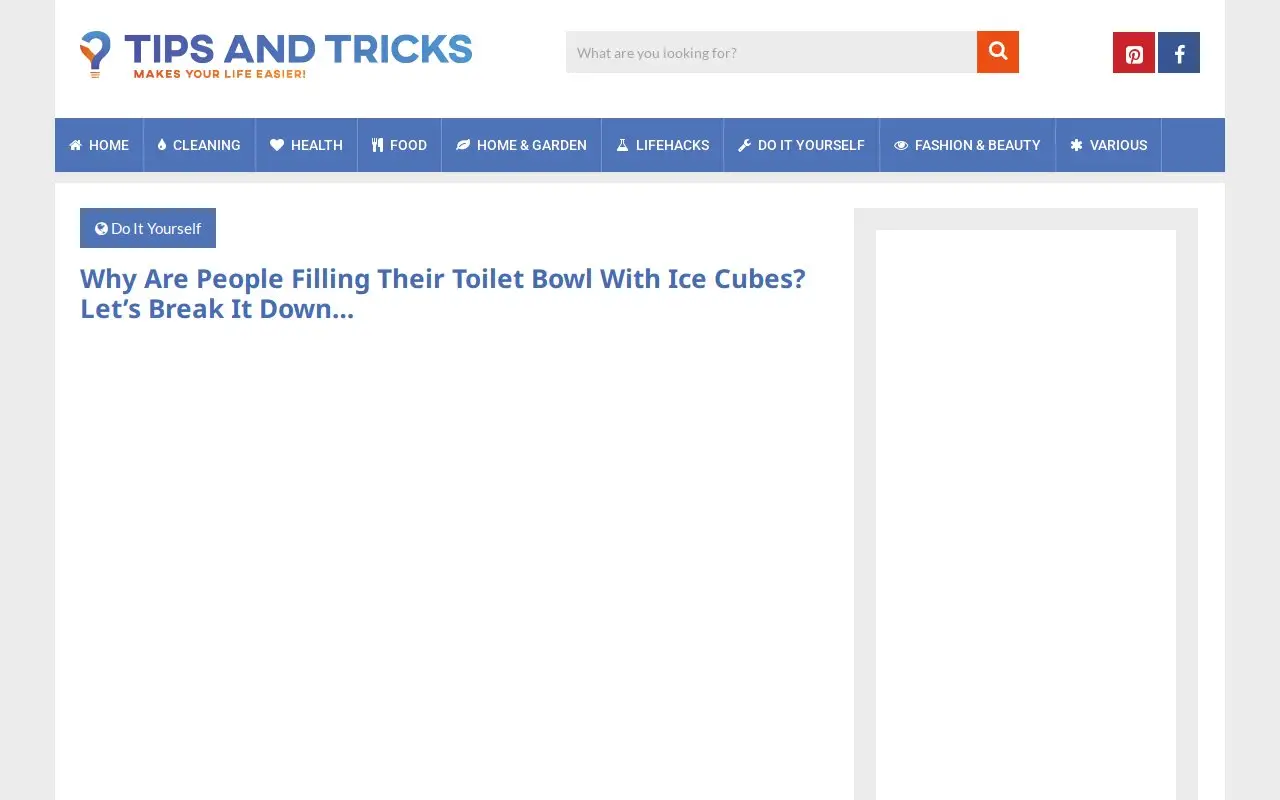 Landing page screenshot