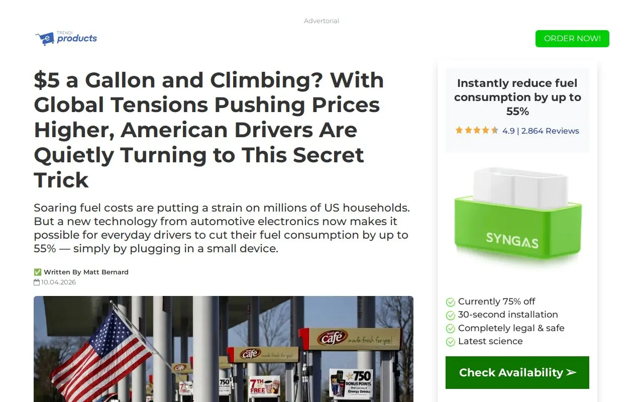 Landing page screenshot