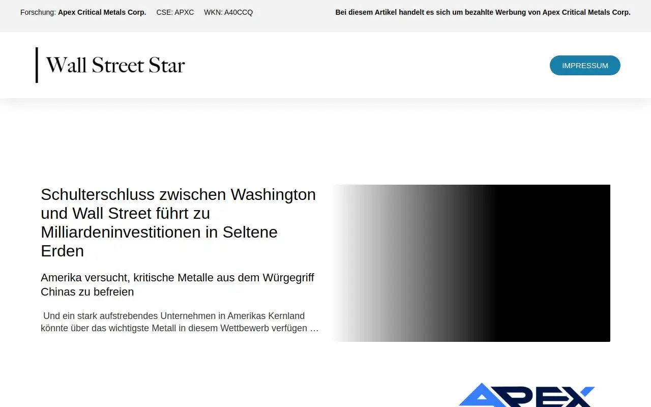 Landing page screenshot