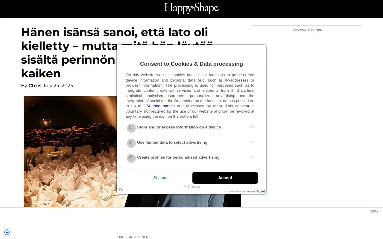 Landing page screenshot