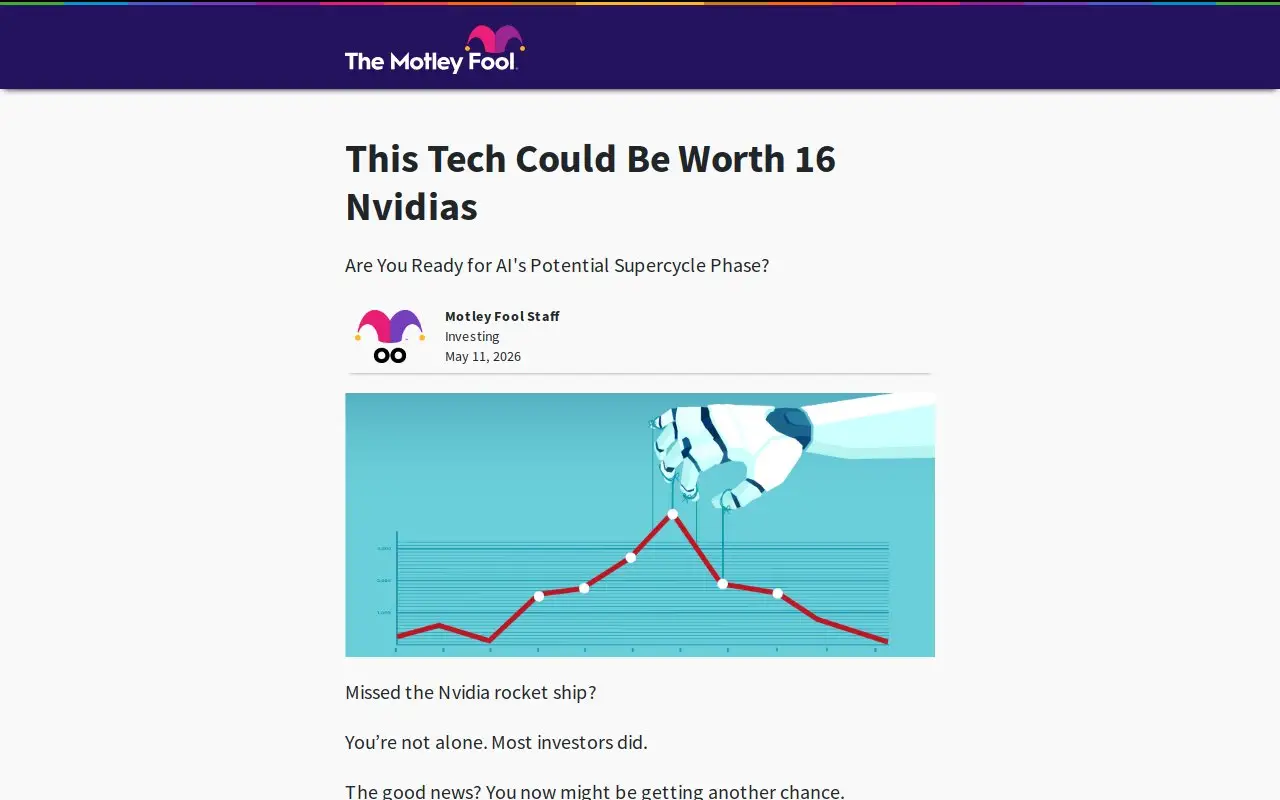 Landing page screenshot
