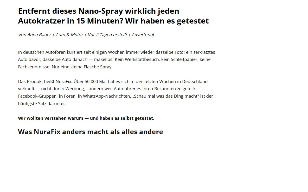 Landing page screenshot