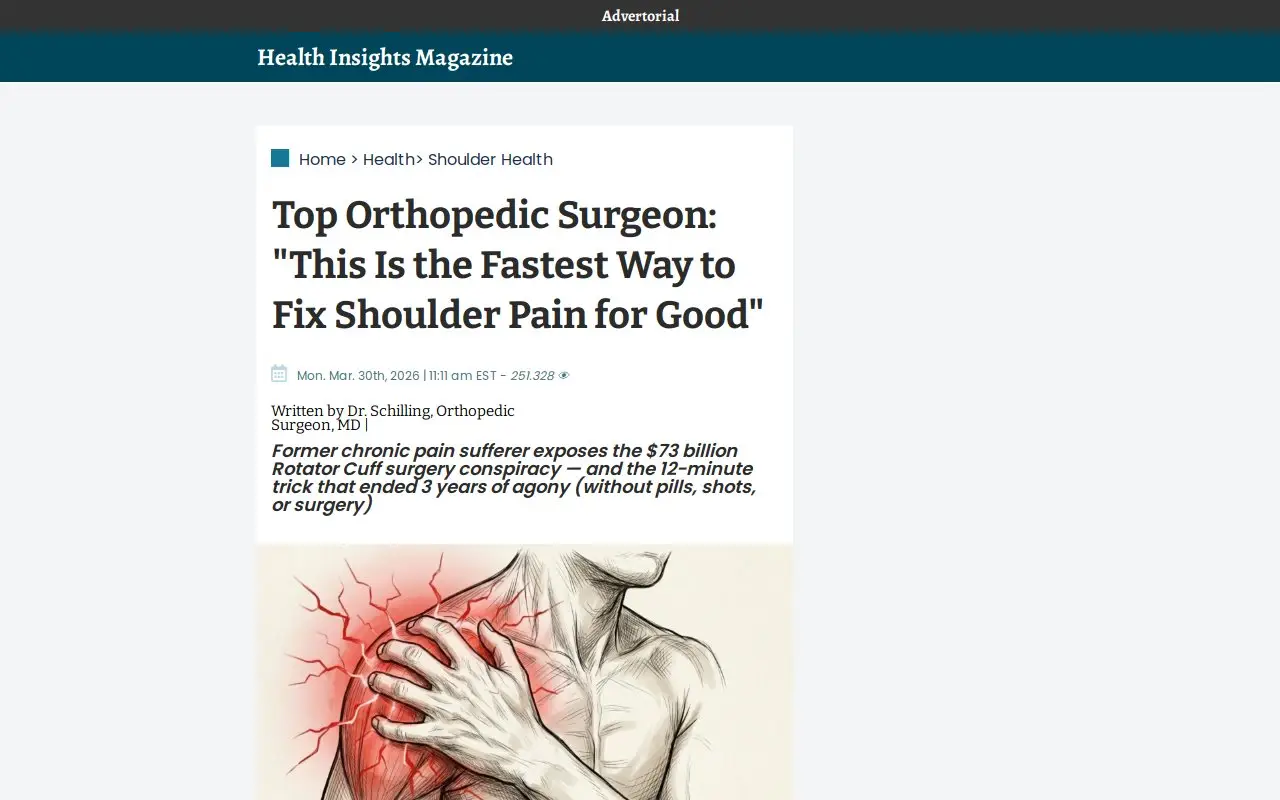 Landing page screenshot