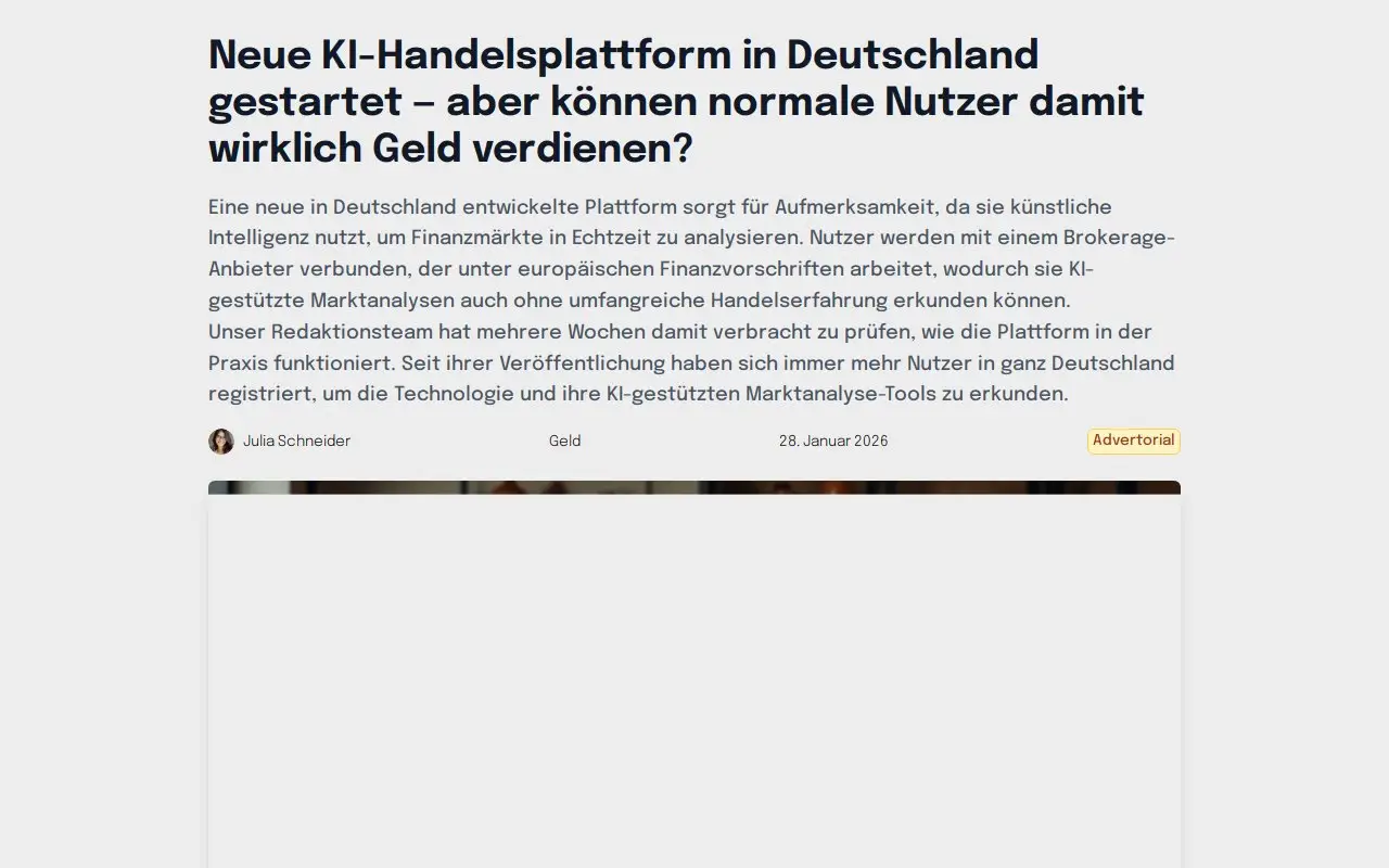 Landing page screenshot