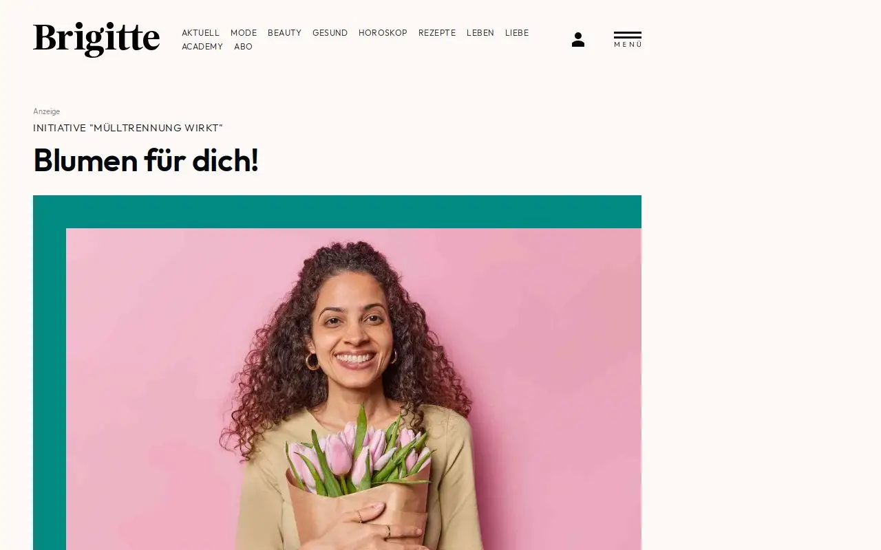 Landing page screenshot