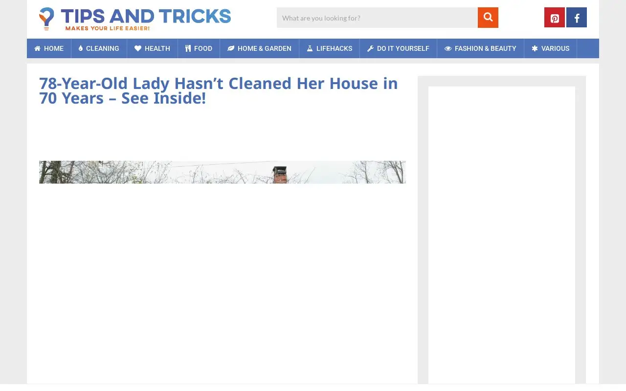 Landing page screenshot