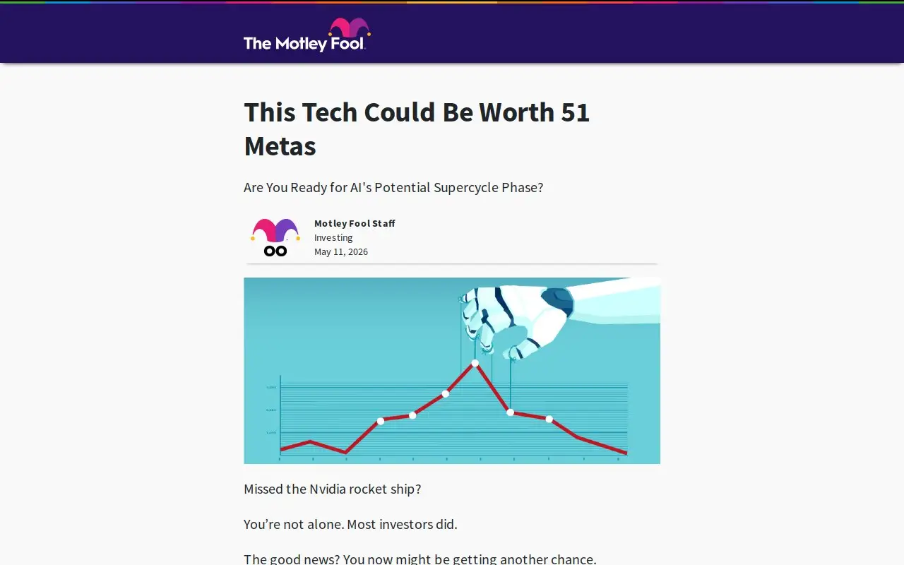 Landing page screenshot