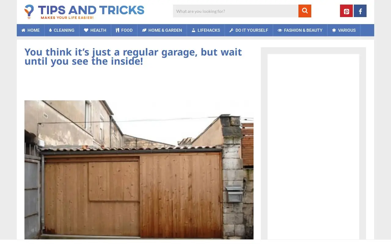 Landing page screenshot