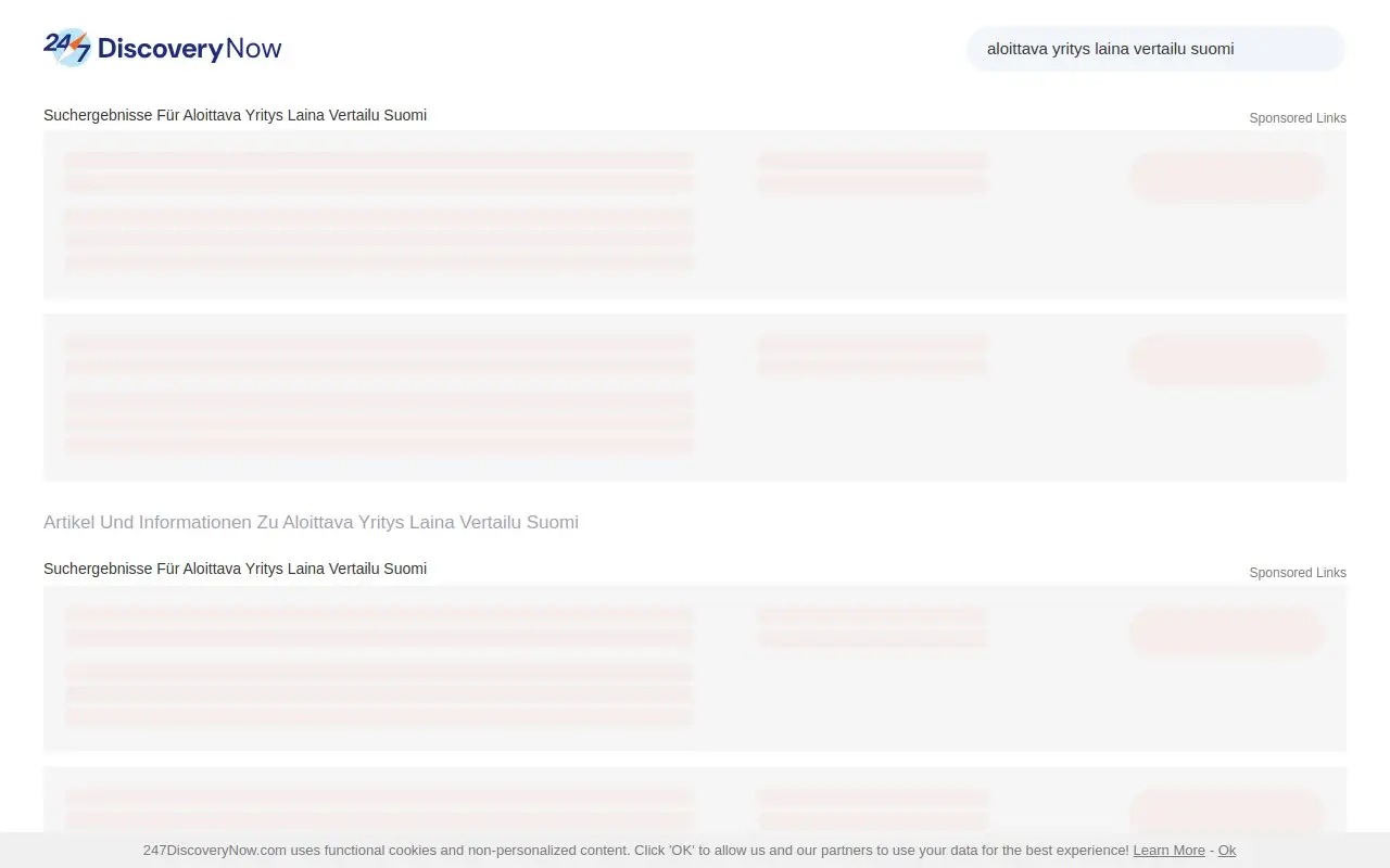 Landing page screenshot