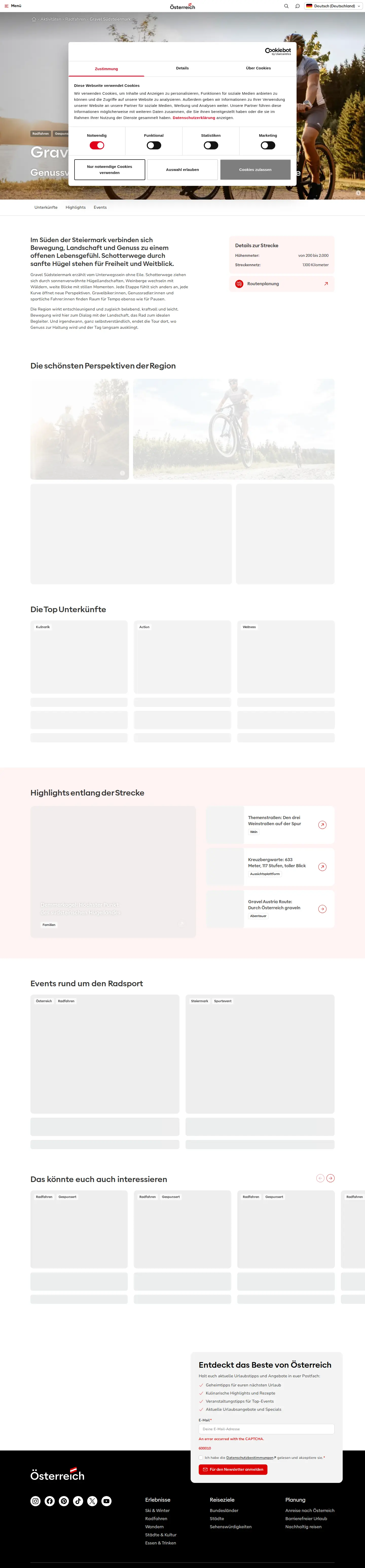 Landing page screenshot