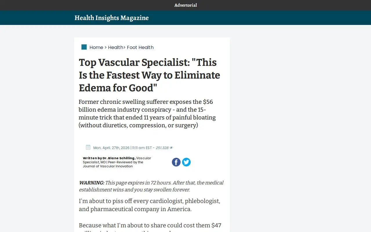 Landing page screenshot