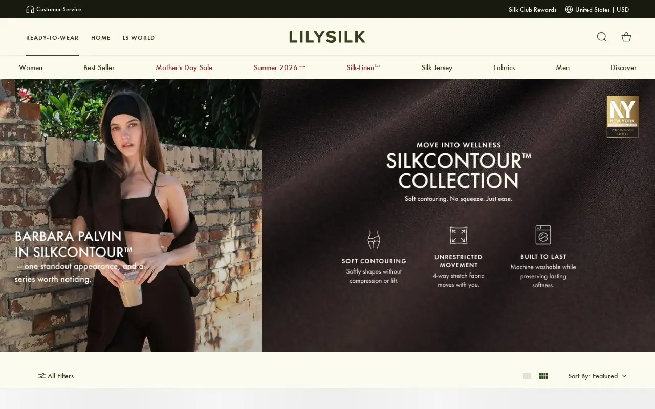 Landing page screenshot