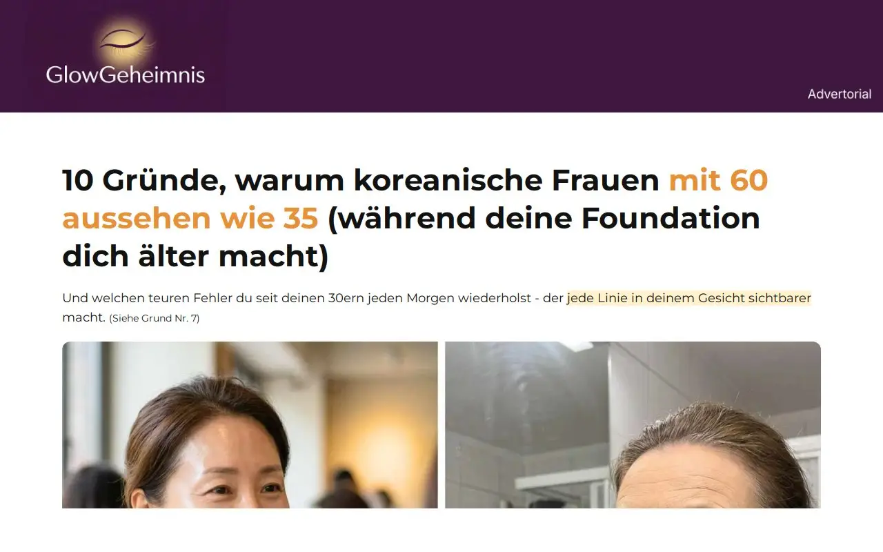 Landing page screenshot