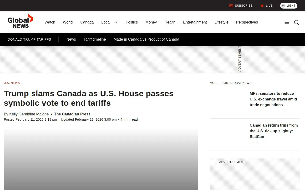 Landing page screenshot