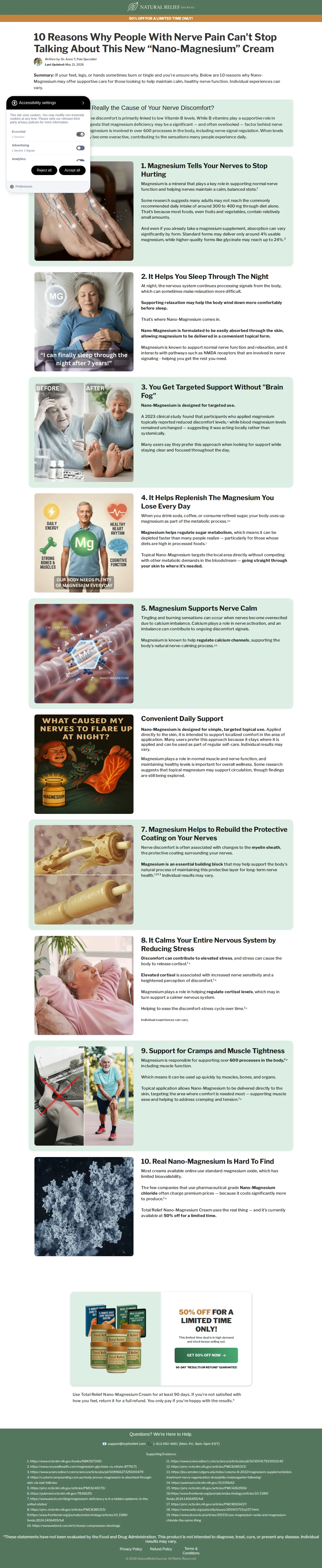 Landing page screenshot