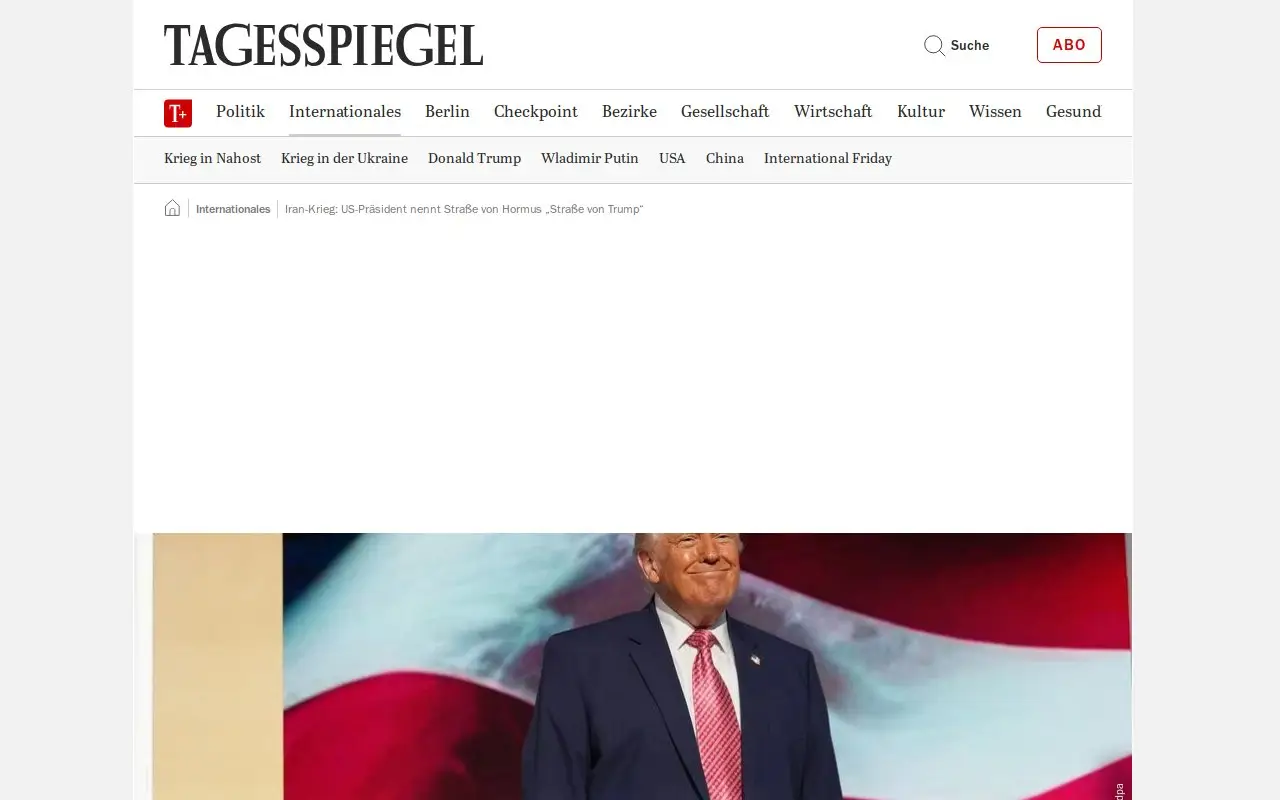 Landing page screenshot