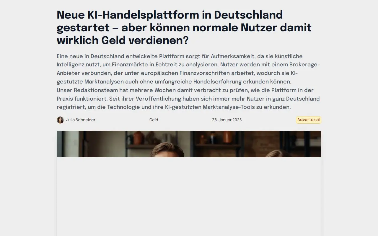 Landing page screenshot