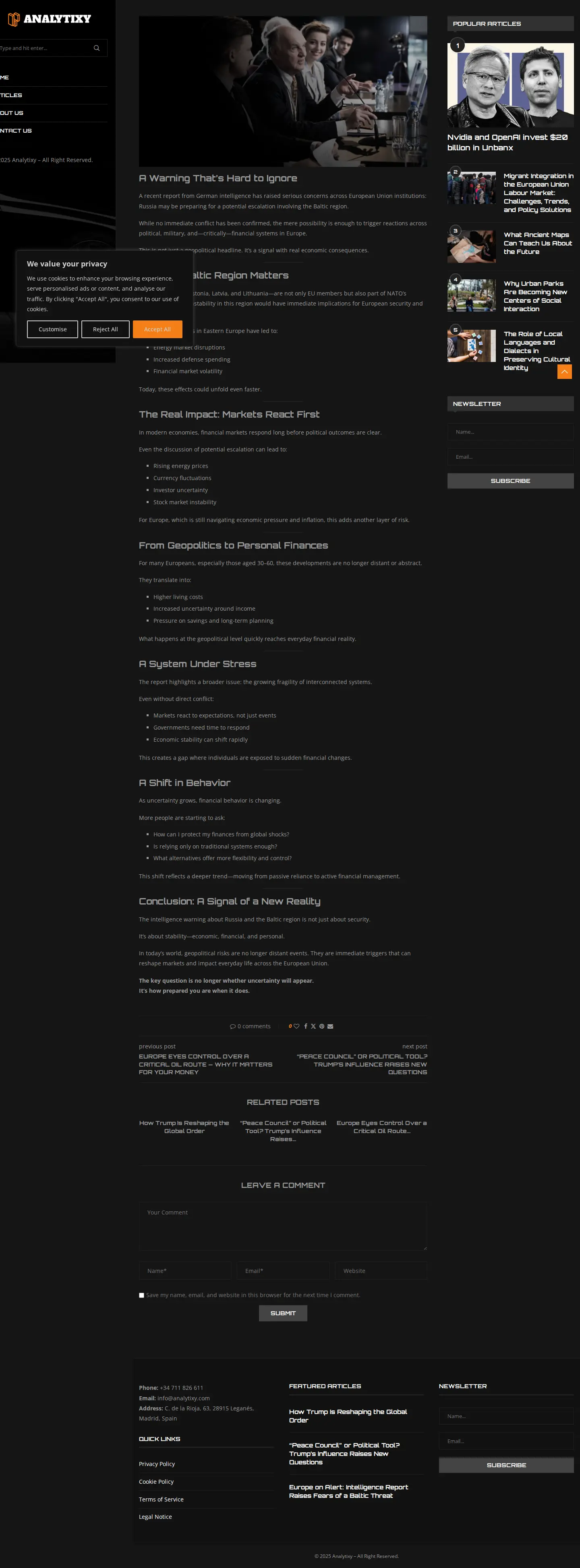 Landing page screenshot