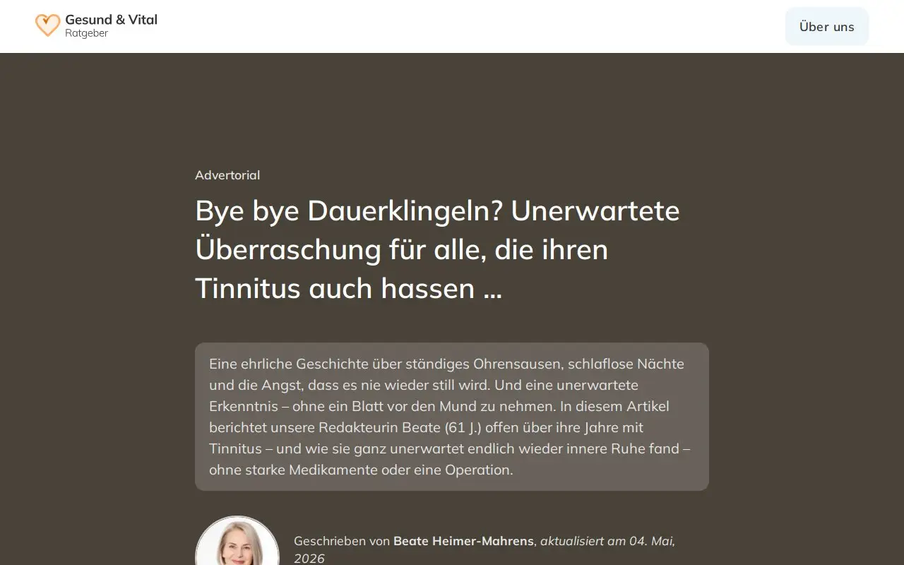 Landing page screenshot