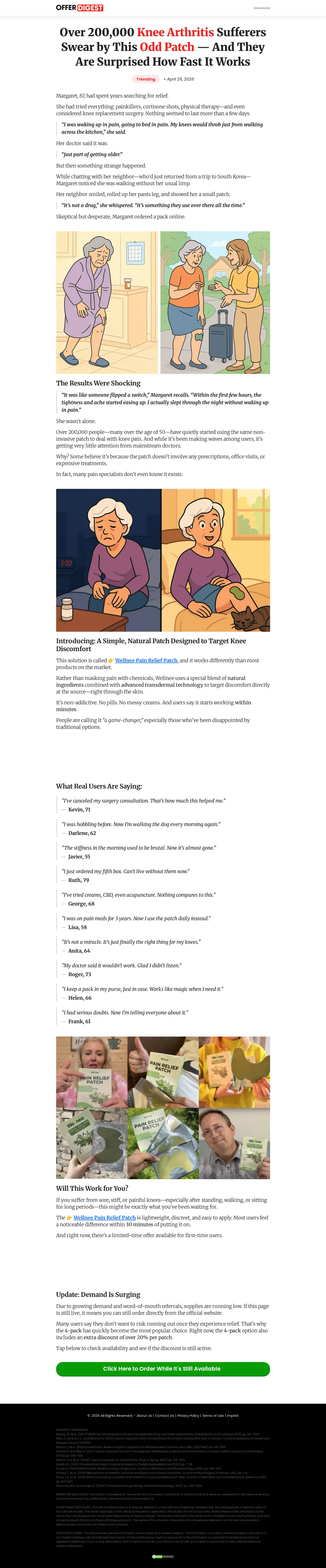 Landing page screenshot