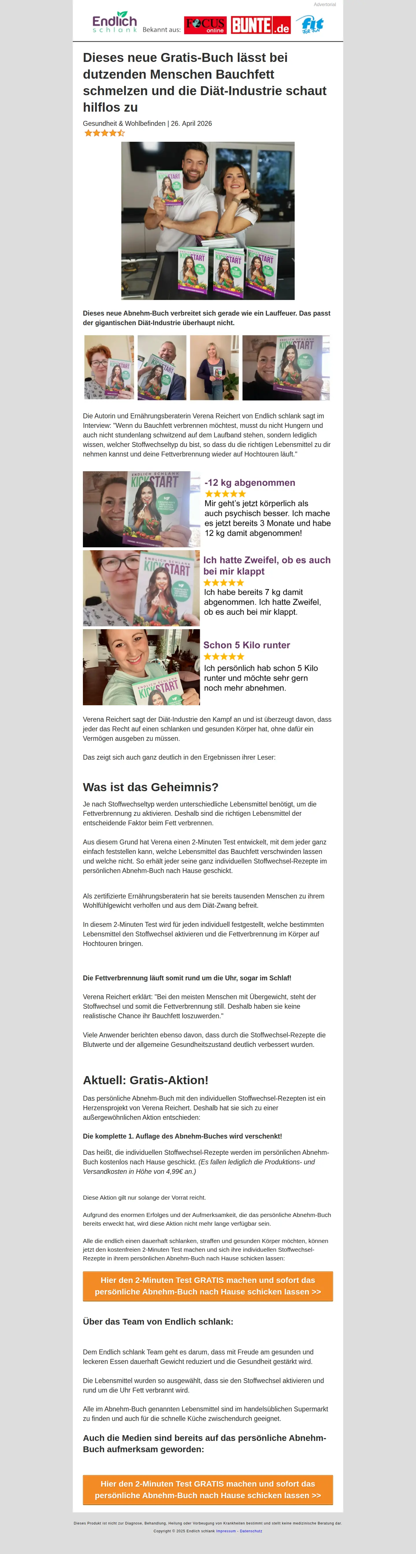 Landing page screenshot