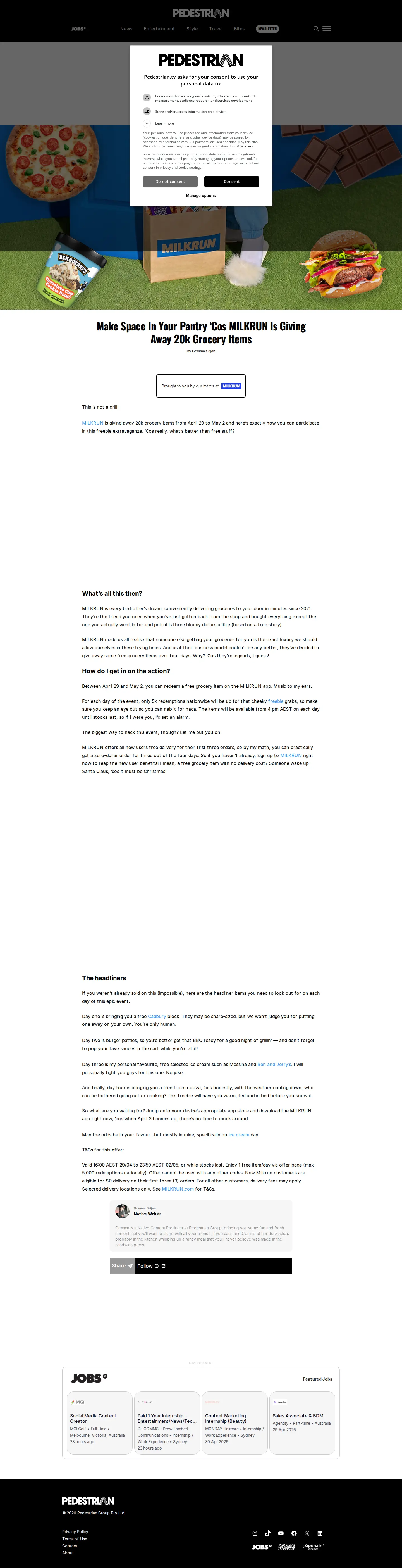 Landing page screenshot