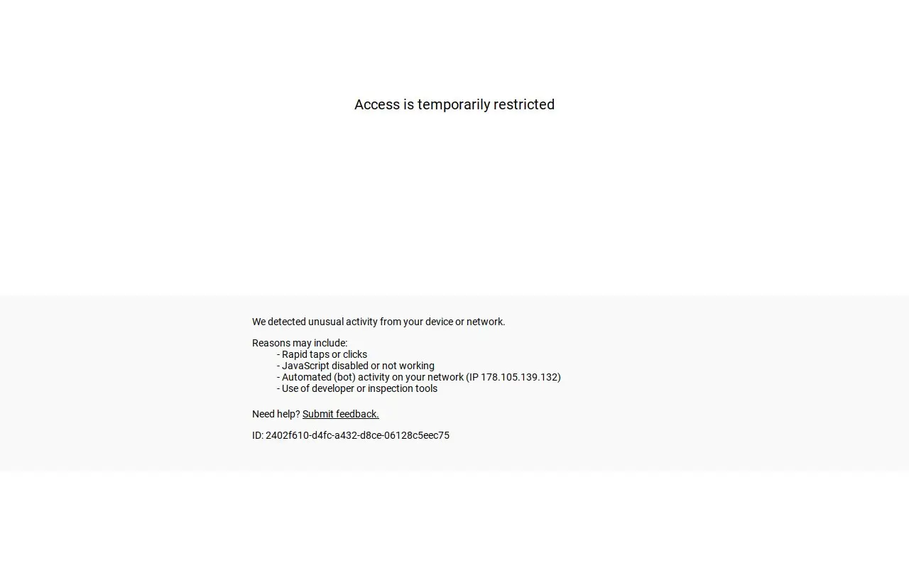 Landing page screenshot