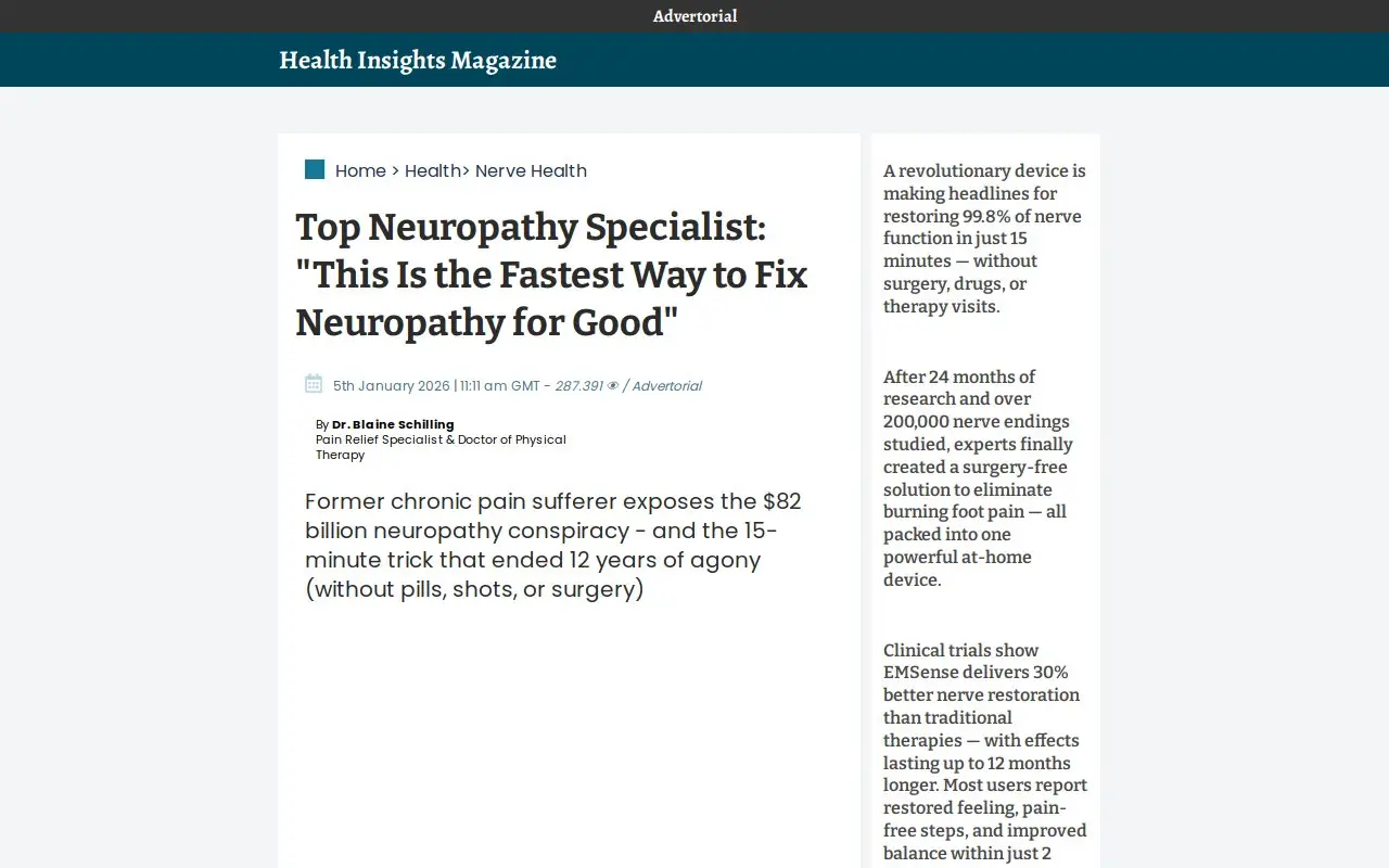 Landing page screenshot