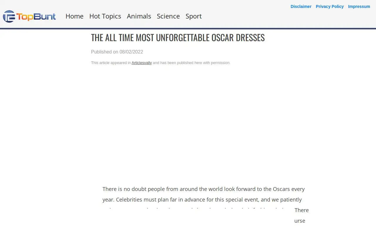 Landing page screenshot