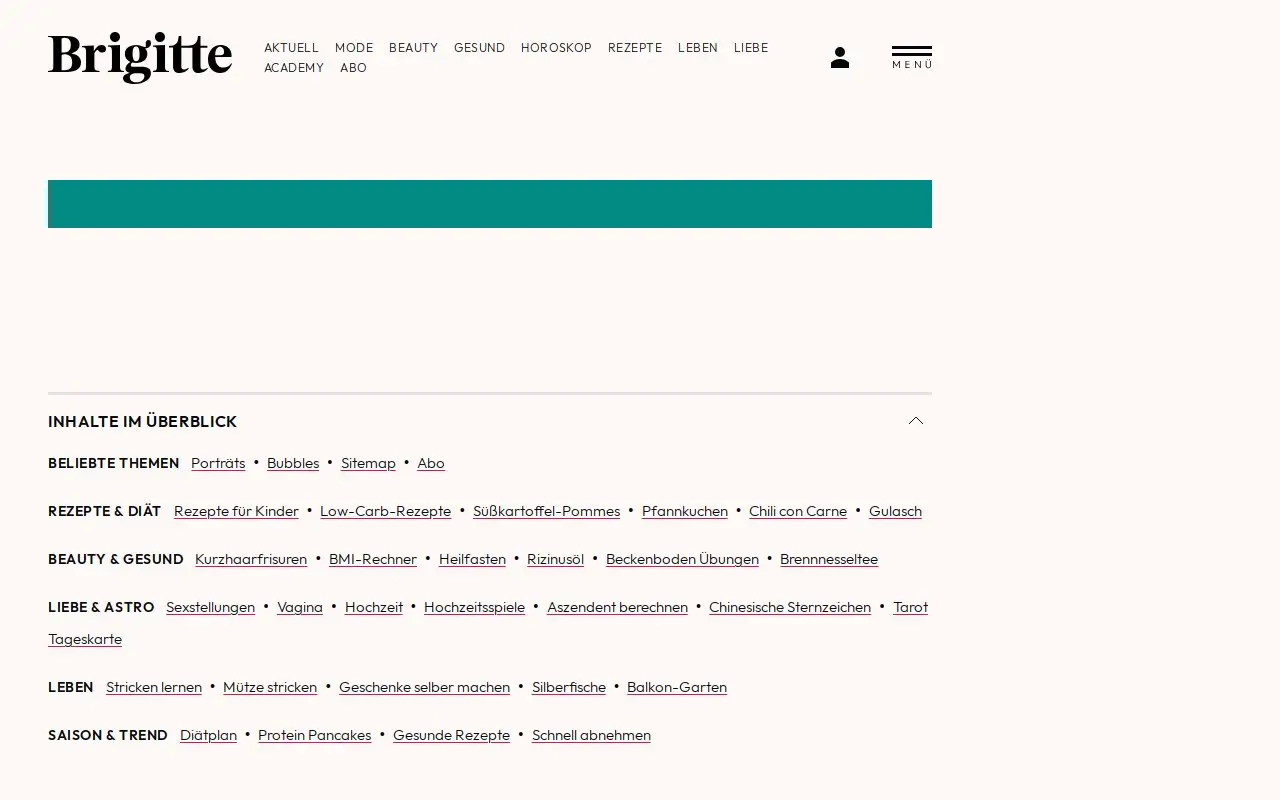 Landing page screenshot