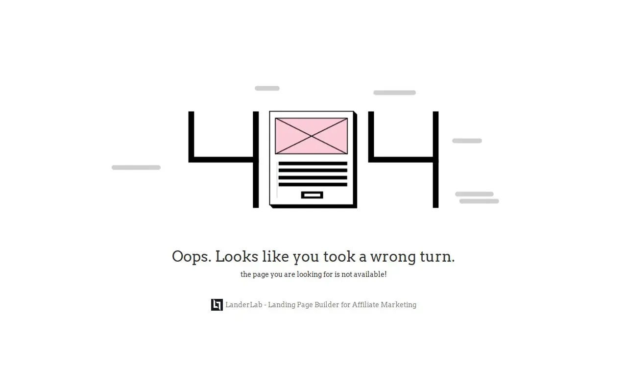 Landing page screenshot