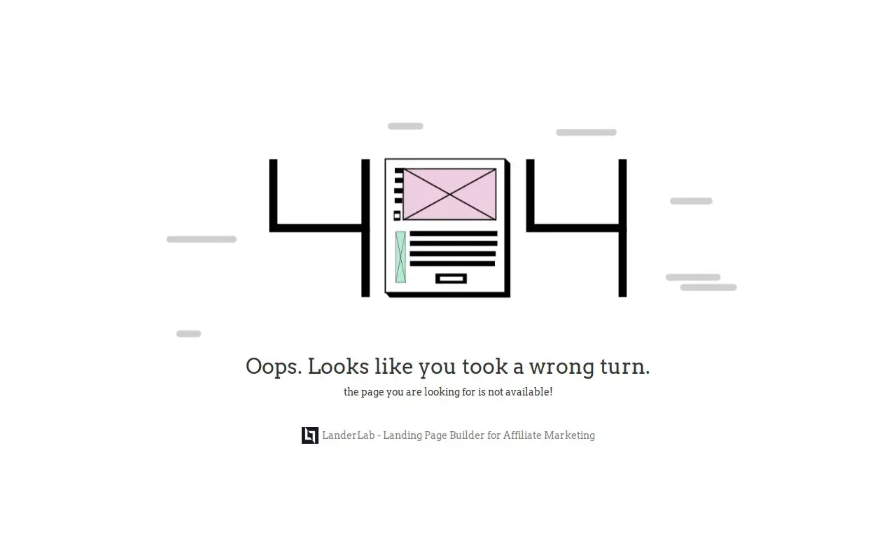 Landing page screenshot