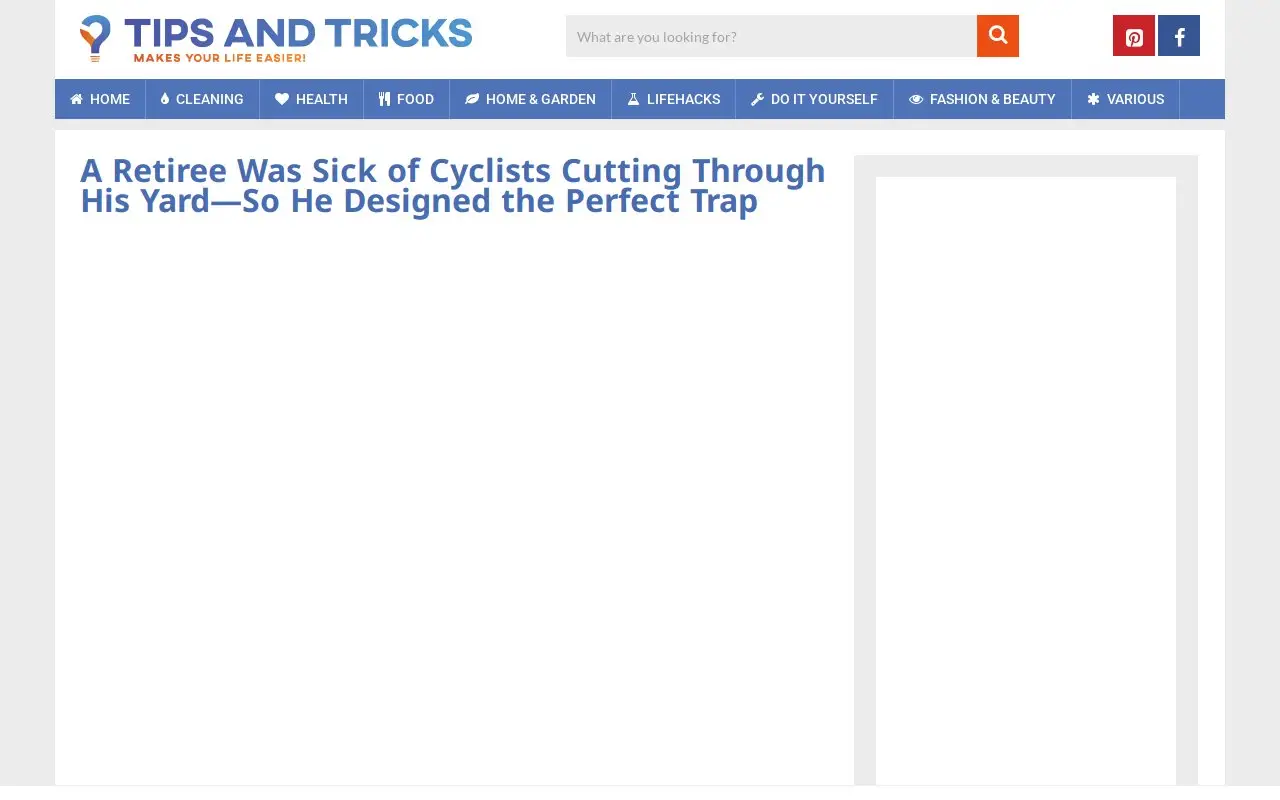 Landing page screenshot