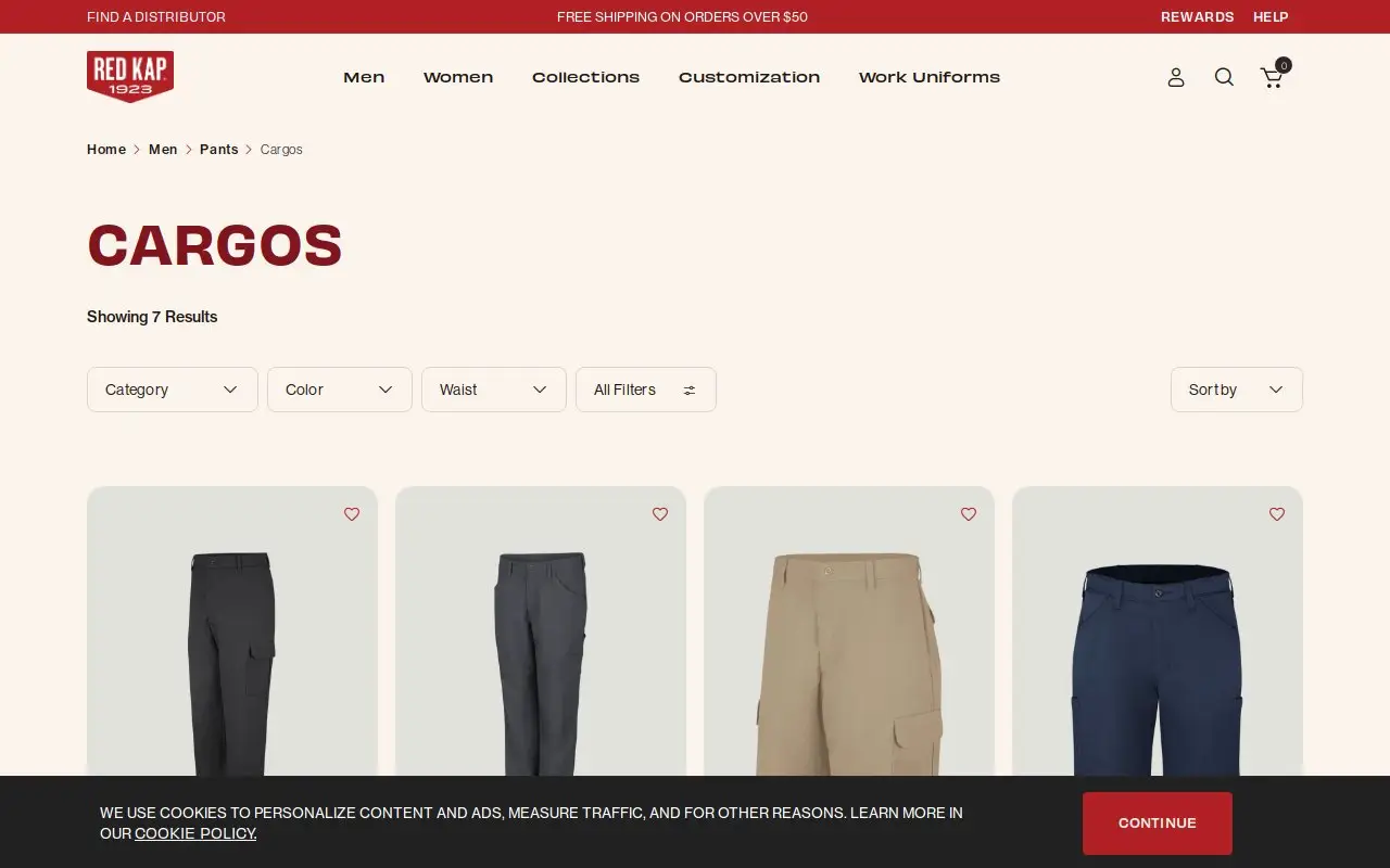 Landing page screenshot
