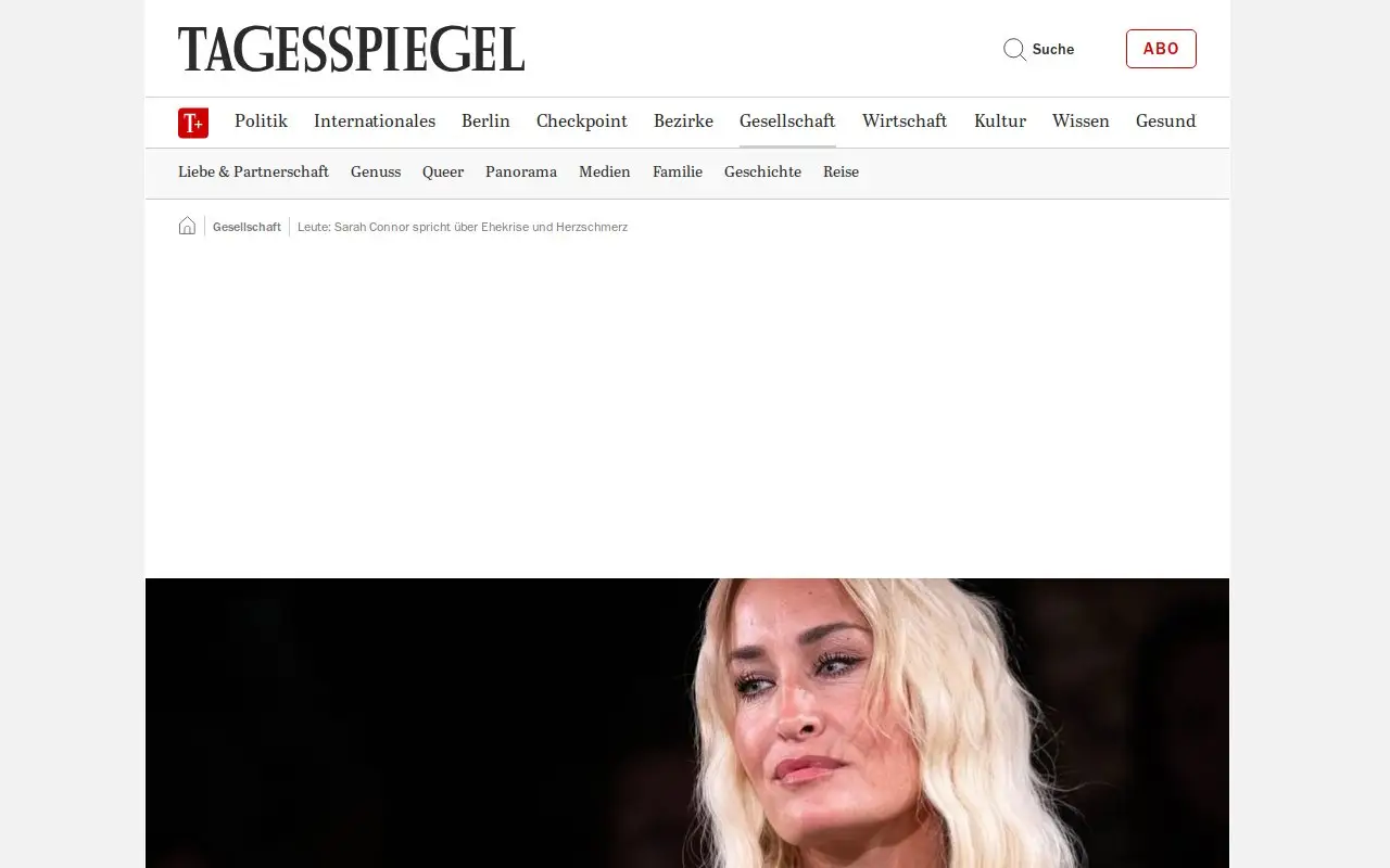 Landing page screenshot