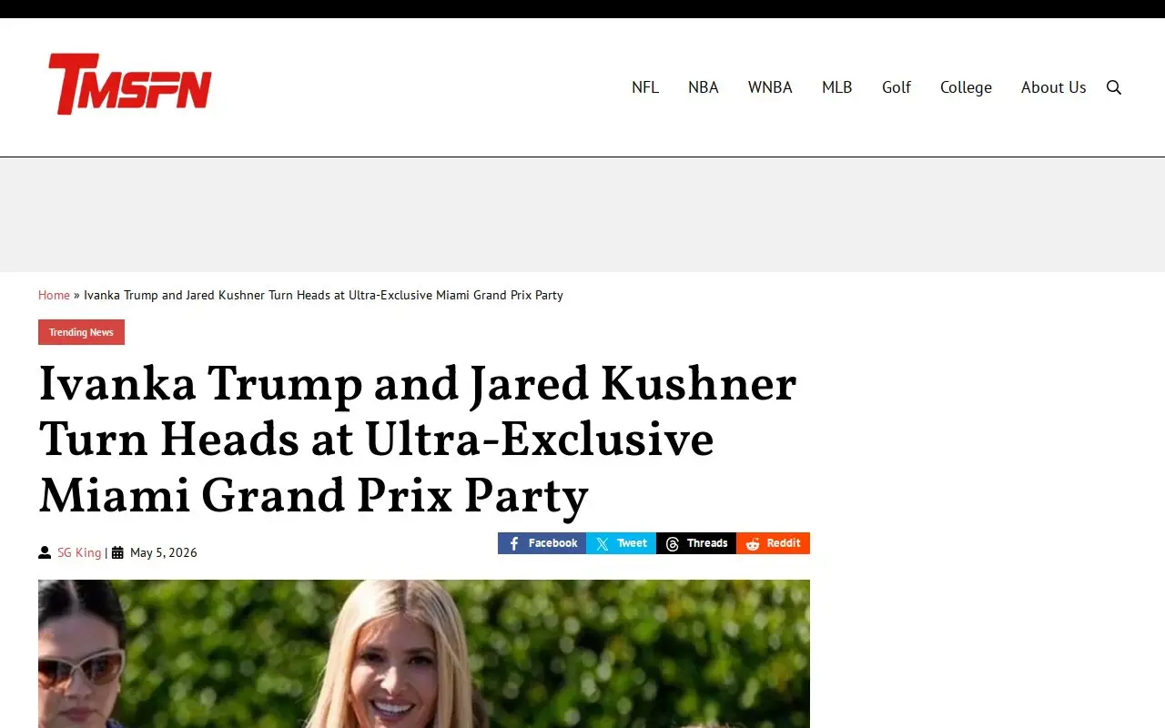 Landing page screenshot