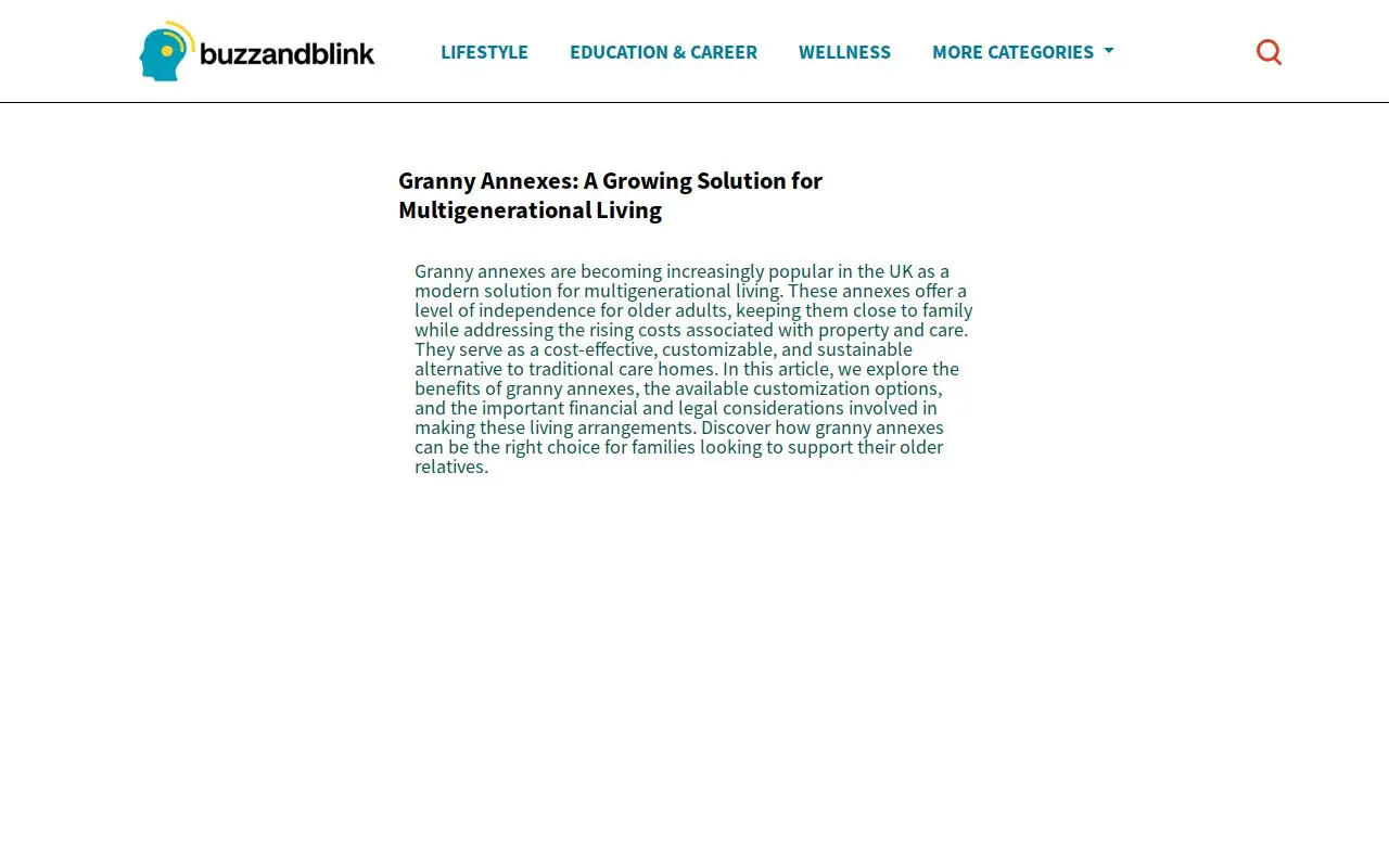 Landing page screenshot