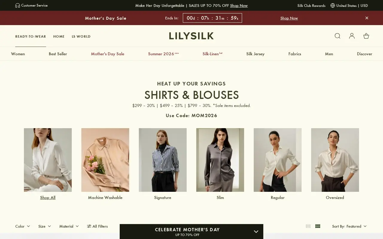 Landing page screenshot