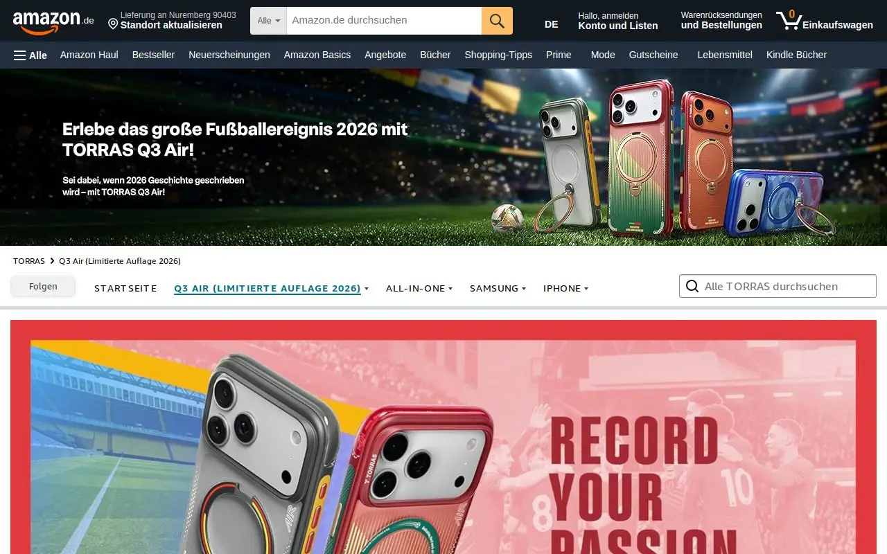 Landing page screenshot