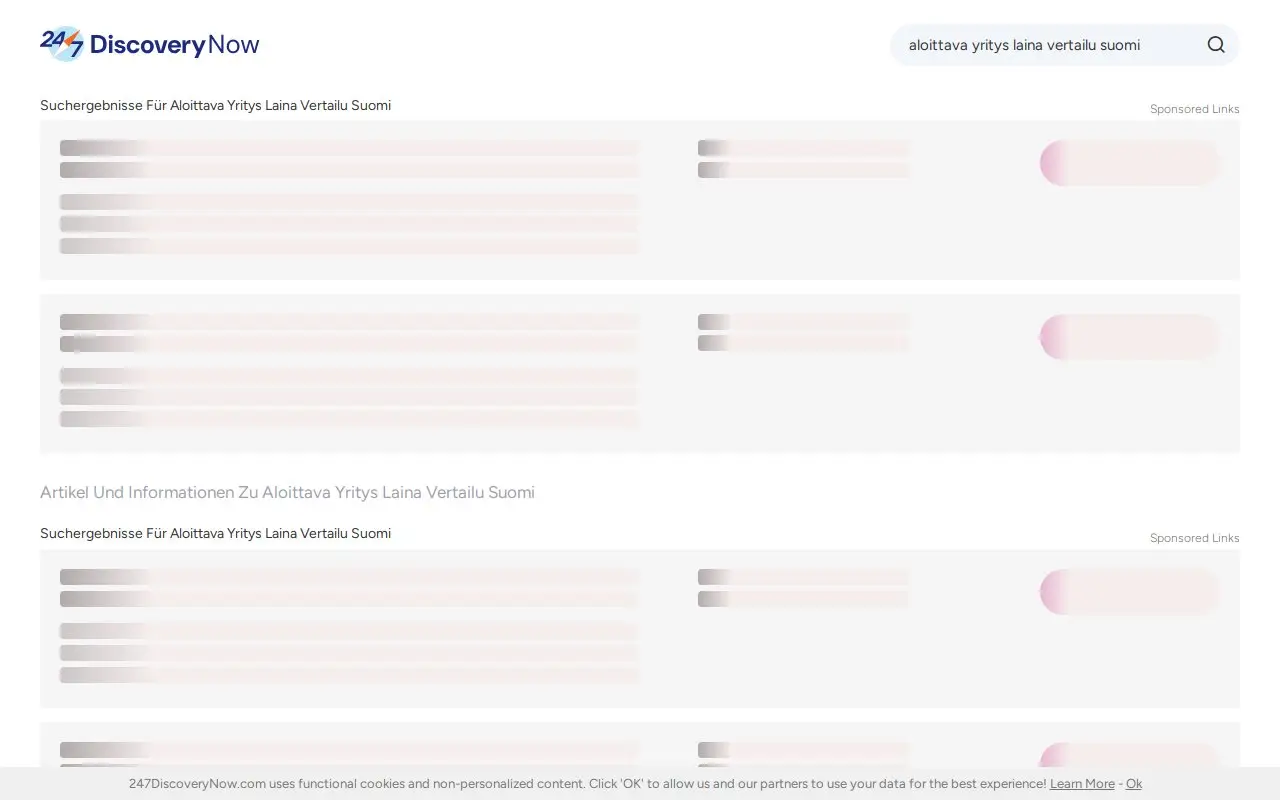 Landing page screenshot