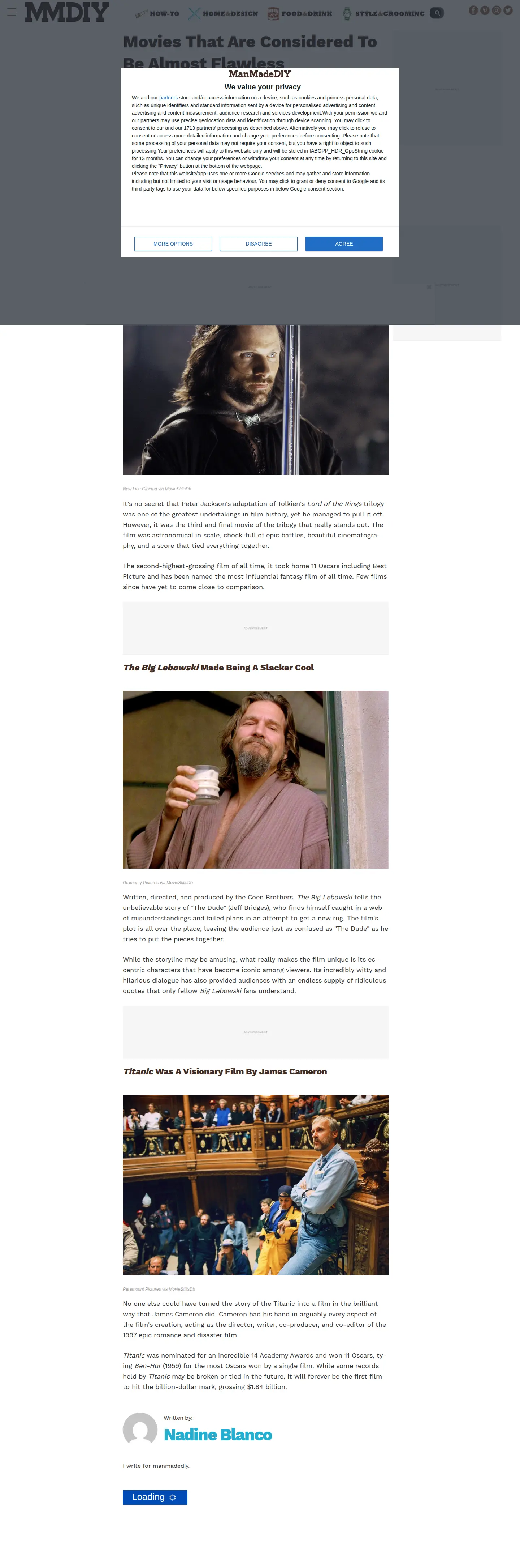 Landing page screenshot