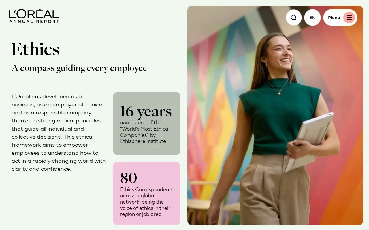 Landing page screenshot