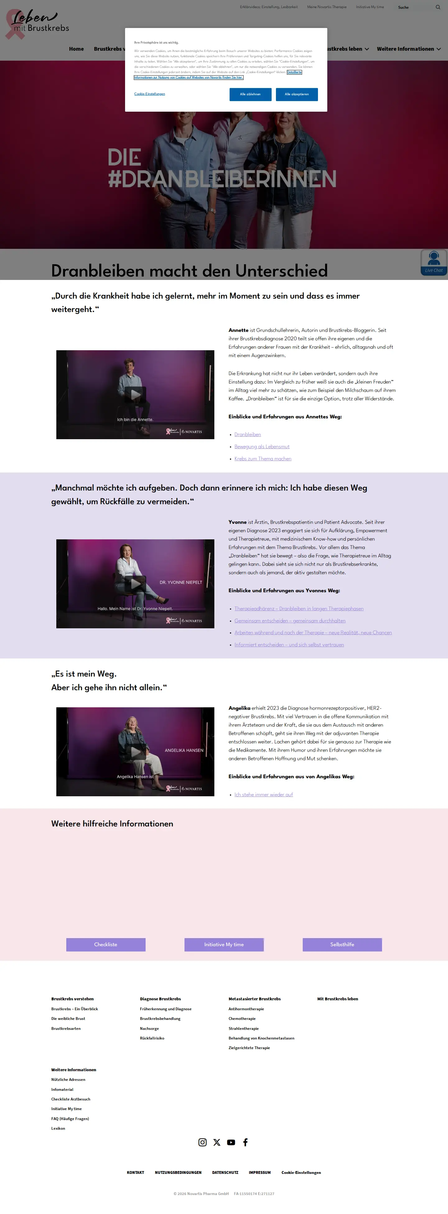 Landing page screenshot