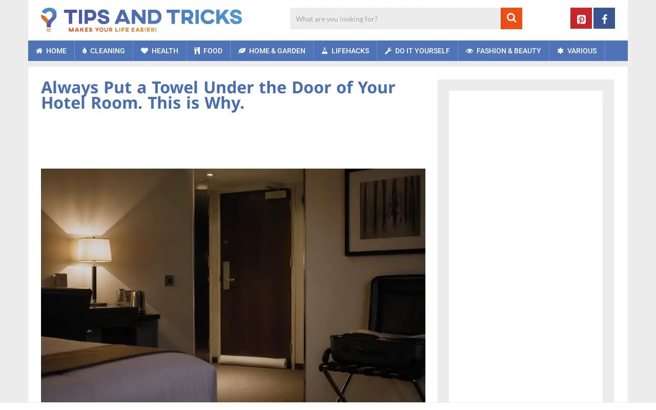 Landing page screenshot